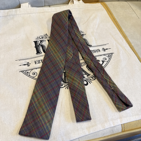 Steve Scheiner Wool-Blend Plaid Square-Bottom Skinny Tie