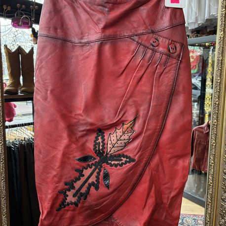 Red Bellion Leather Skirt