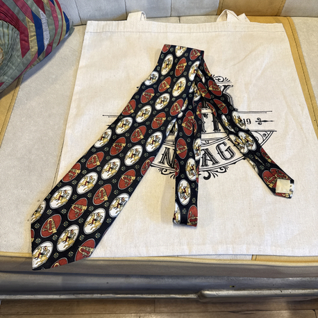 Fiorenzi Vincenzo Silk Made in Italy Equestrian Pattern Tie
