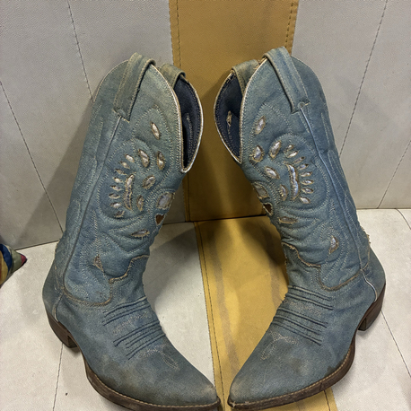 80s Denim Cowboy Boots