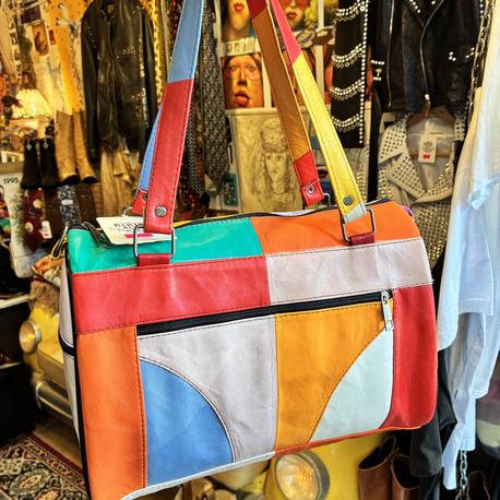 90's Colorful Leather Bag