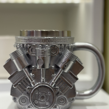 V6 Motor Çelik Kupa
