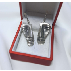 Aesthetic Yarım Yüz Silver Küpe