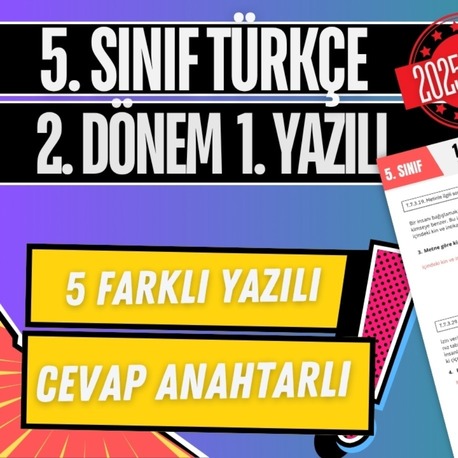 5. SINIF TÜRKÇE 2. DÖNEM 1. YAZILI ÖRNEKLERİ 