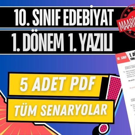10. Sınıf Edebiyat 1. Dönem 1. Yazılı