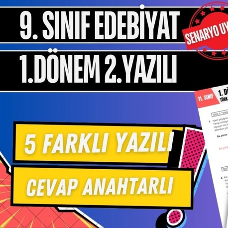 9. Sınıf Edebiyat 1. Dönem 2. Yazılı
