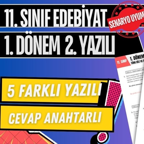 11. Sınıf Edebiyat 1. Dönem 1. Yazılı