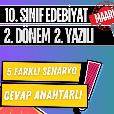 10. Sınıf Edebiyat 2. Dönem 2. Yazılı Örnekleri PDF