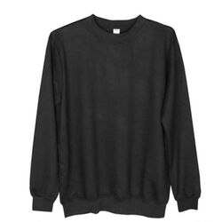 Siyah kapüşonsuz sweatshirt