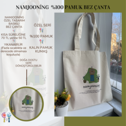 ''NAMJOONİNG ÖZEL TASARIM BASKILI %100 PAMUK BEZ ÇANTA