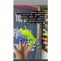 40-44 arası mevcuttur ayak numaranızı açıklamada belirtirseniz sevinirim Havalede indirim