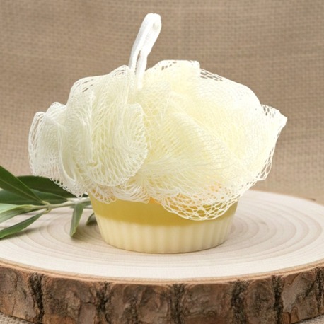  Pirinç Sütü Cupcake Tasarım Banyo Lifli Sabun 120gr