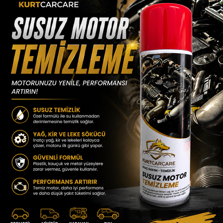 KurtCarCare Susuz Motor Temizleme