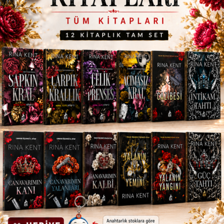 Rina Kent Kitapları 12 Kitap Set | Yalan Üçlemesi + Canavar Üçlemesi + Taht Serisi
