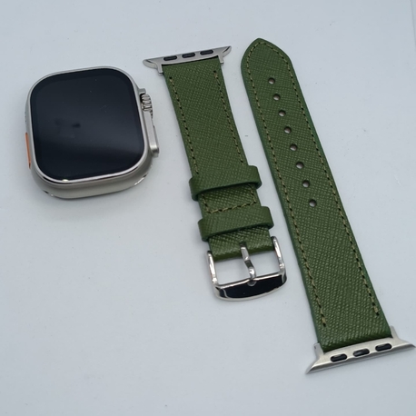 Applewatch Saffiano Deri Saat Kordonu Yeşil