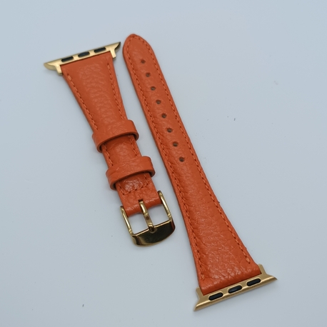 Applewatch Elegance Deri Saat Kordonu Turuncu