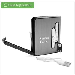 Tabakalı -şarjlı  çakmak (kişiselleştirilebilir)