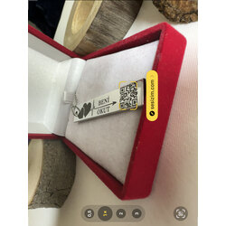 QR kodlu yassı çelik kolye