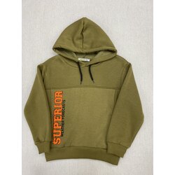 SUPERIOR BASKI KAPŞONLU SWEAT
