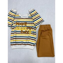 ÇİZGİLİ UNISEX KARDEŞ KOMBİNİ BÜYÜK KARDEŞ