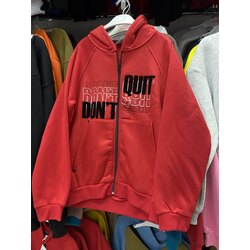 DONT QUIT BASKI KAPŞONLU HIRKA