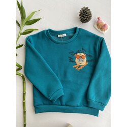Young Köpek Baskı Üç İp Sweat