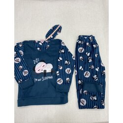 SLEEPİNG BASKI POLAR PİJAMA TAKIM