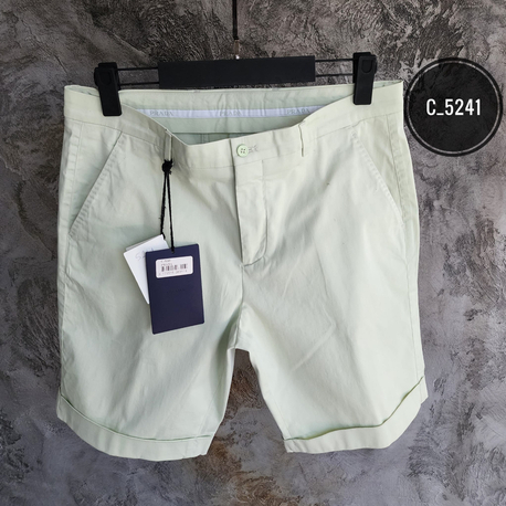 PRADA Premium Cotton Gabardine Şort | Arka Kapaklı Cep & Triangle Logo Detay.