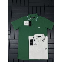 ⚜️ Emporio Armani | Comfort Fit | Göğüs ve Yaka Çift Logo | %100 Pamuk Pike Kumaş ⚜️