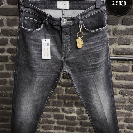 Ami Elite Double Dyed Denim Jean | İthal Kumaş, Metal Logo & Kalp İşleme