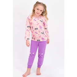 Rolypoly Cats Somon Kız Çocuk Pijama Takımı