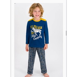 U.S. POLO ASSN. KOYU INDIGO PİJAMA TAKIMI