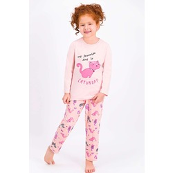 Rolypoly Caturday Somon Kız Çocuk Pijama Takımı
