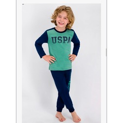 U.S.POLO ASSN. MAT YEŞİL PİJAMA TAKIMI