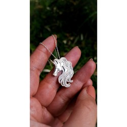 Unicorn Kolye 925 ayar gümüş 