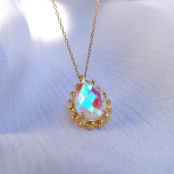 Spiral Aura Pear Kolye