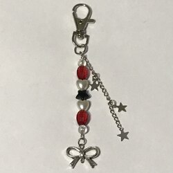 red star keychain 