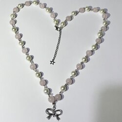 pink necklace