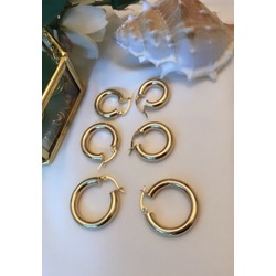 Dolgun Halka Küpe / Earring