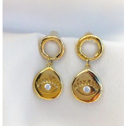DAMLA EVELEYE Zirkon detaylı Küpe / Earring