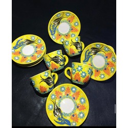  İşlemeli İkili Ve Altılı Set Fincan Takımı