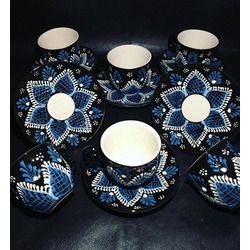  İşlemeli İkili Ve Altılı Set Fincan Takımı