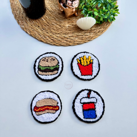 PUNCH 4'LÜ HAMBURGER MENÜ BARDAK ALTLIKLARI