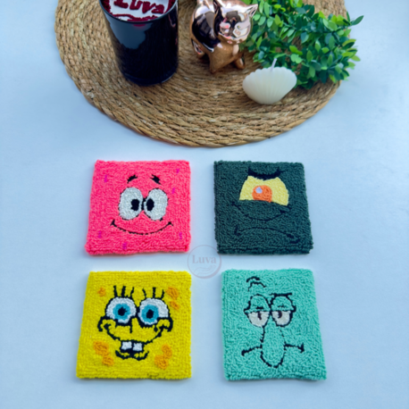 PUNCH SÜNGERBOB SET BARDAK ALTLIĞI 4'LÜ