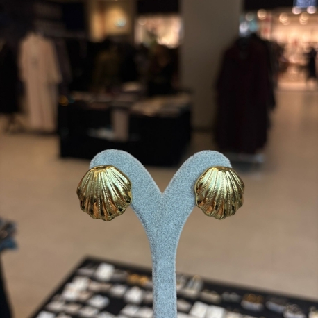 Gold İstiridye Küpe 