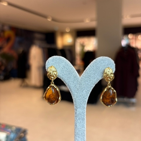 Vintage Taşlı Küpe