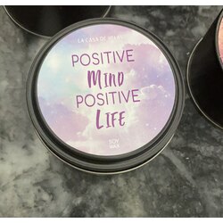 Stres Azaltıcı Positive Life Posivite Mind Mottolu Teneke Mum