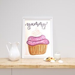 Orijinal Suluboya Yummy Cupcake