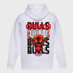 LaQuerencia Chicago Bulls Baskılı Kapüşonlu Oversize Sweatshirt LQ-0208