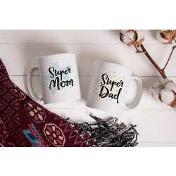 Mom / Dad - Baskılı Bardak